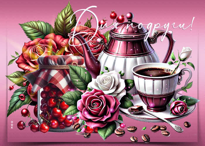 Picture модная гиф-открытка для подруги