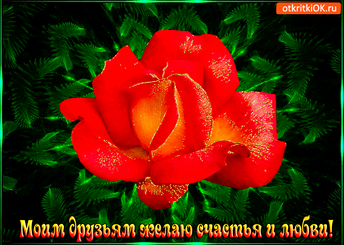 Открытка моим друзьям желаю любви