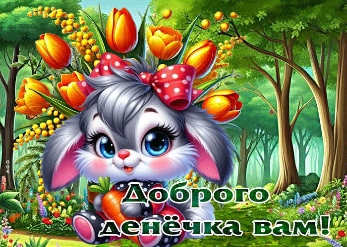 Picture насыщенная весенняя гиф-открытка доброго денечка вам