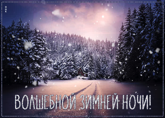 Picture необыкновенная открытка волшебной зимней ночи