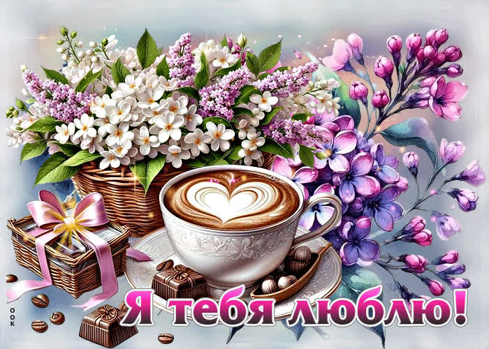 Picture нежная и ласковая весенняя гиф-открытка я тебя люблю