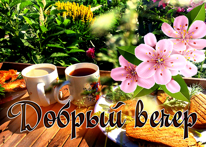 Postcard обалденная весенняя открытка добрый вечер!