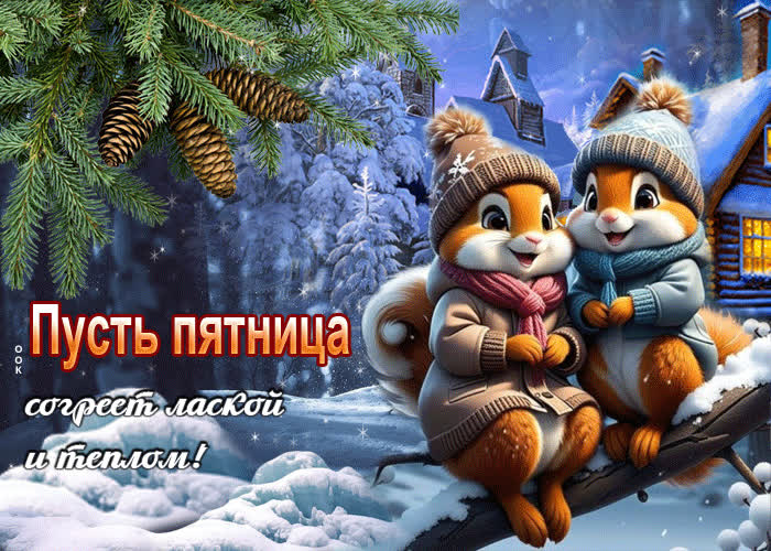 Picture очаровательная гиф-открытка пусть пятница согреет лаской и теплом