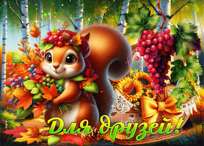 Picture очаровательная, золотистая осенняя гифка для друзей