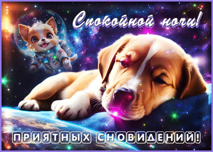 Postcard открытая и радушная гиф-открытка приятных сновидений
