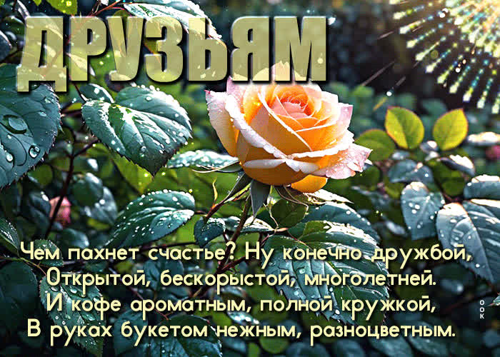 Postcard открытка чем пахнет счастье? ну, конечно, дружбой