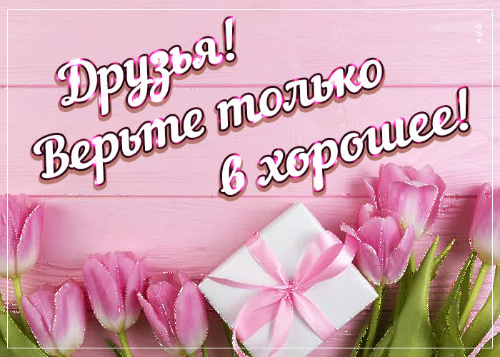 Postcard открытка друзья! верьте только в хорошее