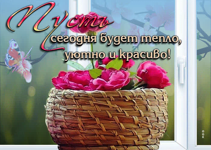 Postcard открытка пусть сегодня будет тепло, уютно и красиво!