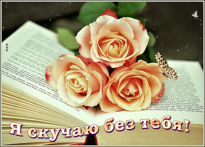 Картинка открытка скучаю без тебя с розами