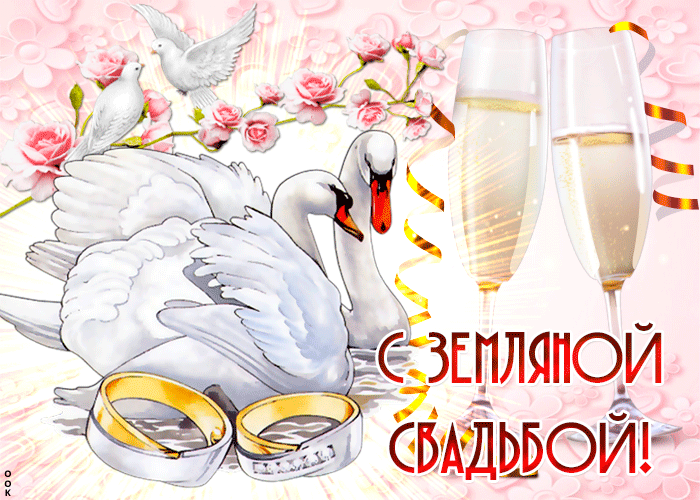 Postcard поздравления с земляной свадьбой