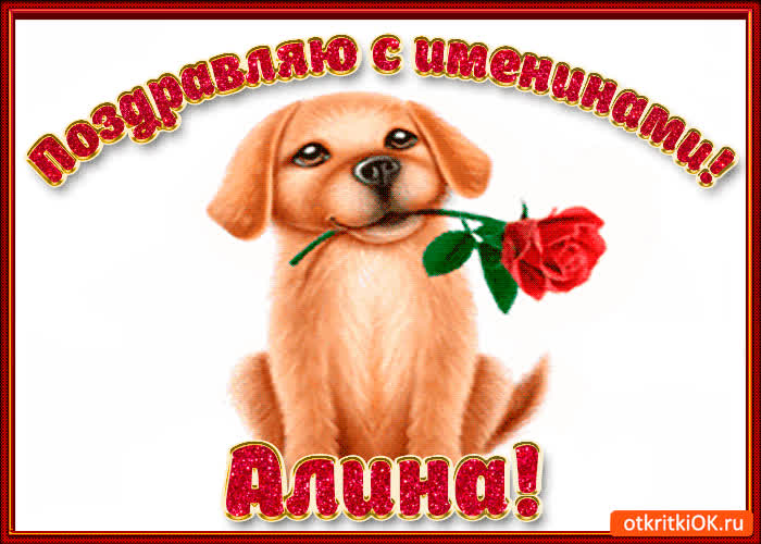 Картинка поздравляю с днём имени алина