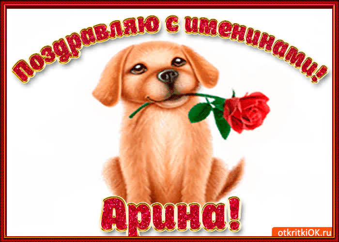 Картинка поздравляю с днём имени арина