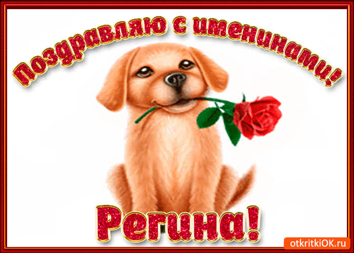 Картинка поздравляю с днём имени регина