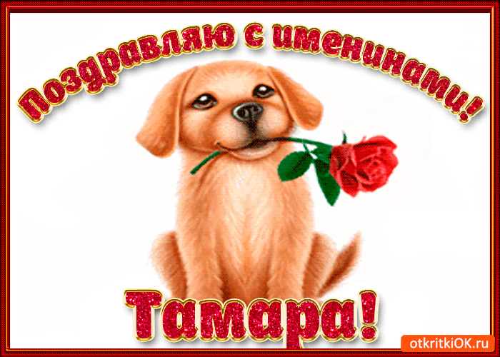 Открытка поздравляю с днём имени тамара