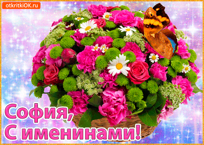 Картинка поздравляю с именинами софия