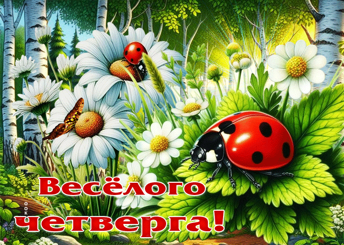 Picture позитивная летняя гиф-открытка веселого четверга