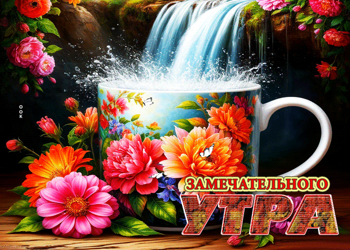 Postcard позитивная летняя гиф-открытка замечательного утра