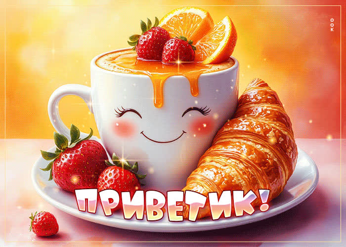Postcard прекрасная гиф-открытка приветик