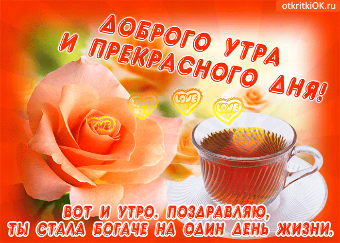 Открытка прекрасный день сегодня, с добрым утром