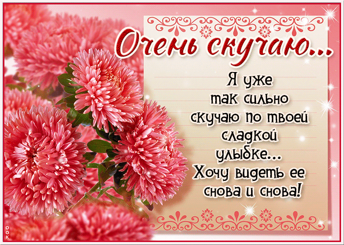 Postcard прелестная открытка я сильно скучаю по твоей улыбке