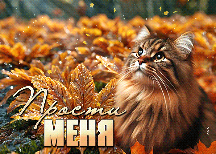 Picture приветливая осенняя гиф-открытка прости меня