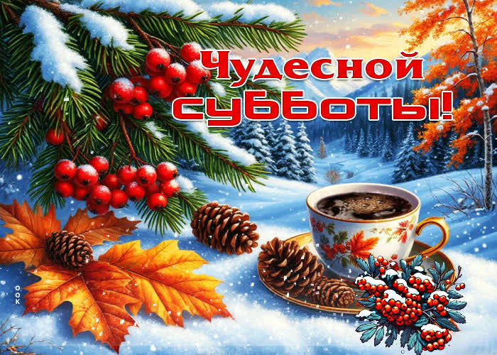 Picture пушисто-снежная гифка чудесной субботы