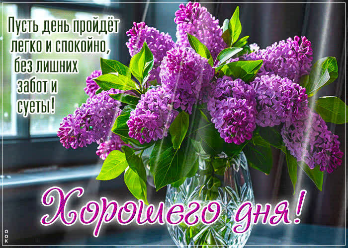 Postcard пусть день пройдет легко и спокойно, без лишних забот и суеты