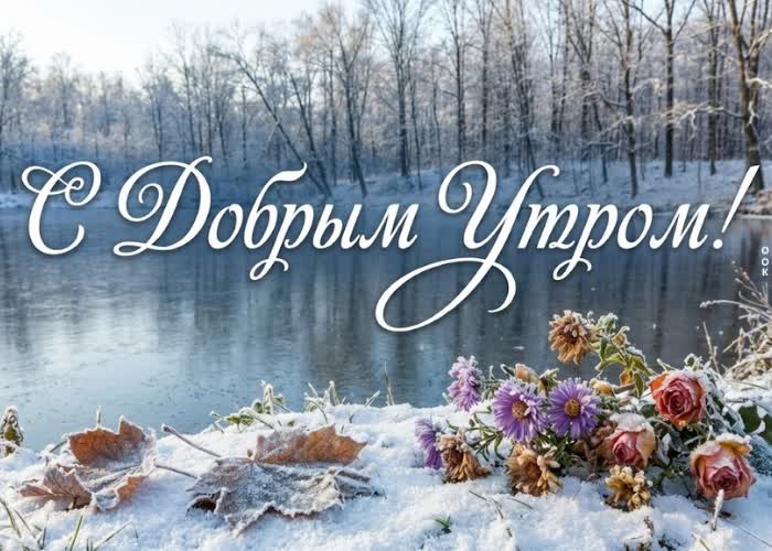 Postcard пусть это утро будет тихим, снежным и по-настоящему красивым. доброе утро!