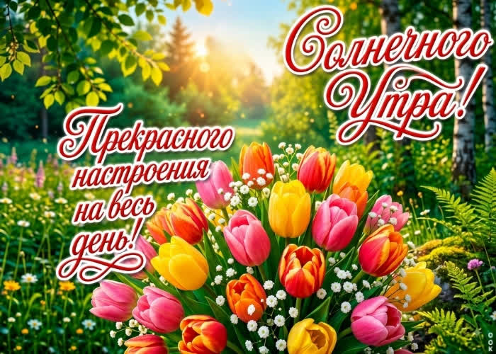 Postcard пусть этот день будет наполнен вдохновением и творческими успехами. с добрым утром