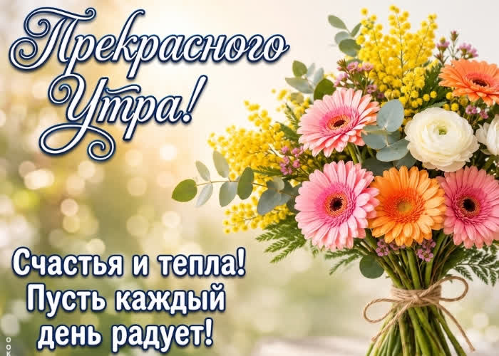 Postcard пусть каждый день радует. с добрым утром