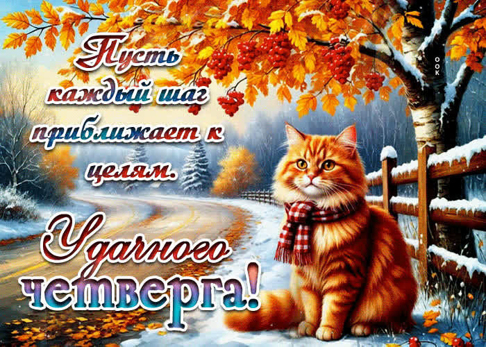 Postcard пусть каждый шаг приближает к целям. удачного четверга