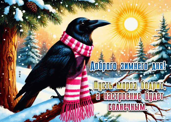 Postcard пусть мороз бодрит, а настроение будет солнечным
