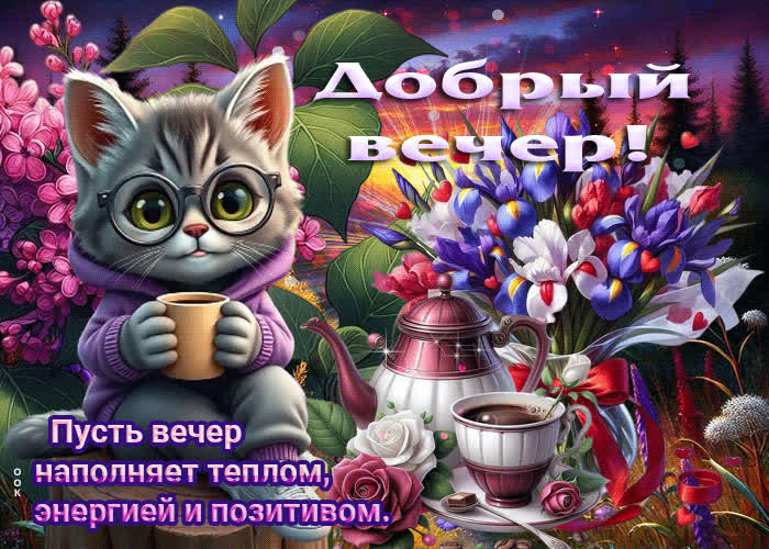 Postcard пусть вечер наполняет теплом, энергией и позитивом