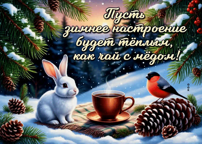 Picture пусть зимнее настроение будет теплым, как чай с медом
