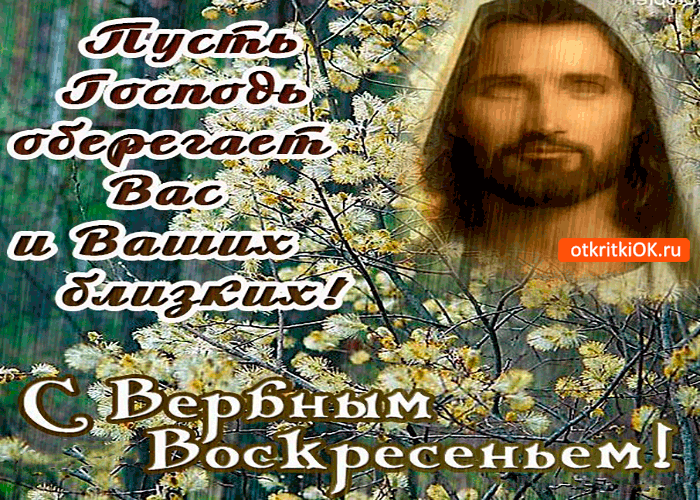 Картинка пусть господь оберегает вас - с вербным воскресеньем
