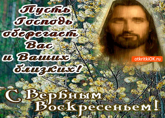 Картинка пусть господь оберегает вас - с вербным воскресеньем