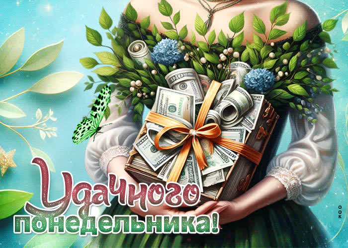 Picture радостная и весёлая гиф-открытка удачного понедельника