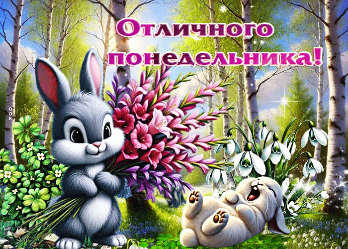 Picture радостная, лёгкая весенняя открытка отличного понедельника