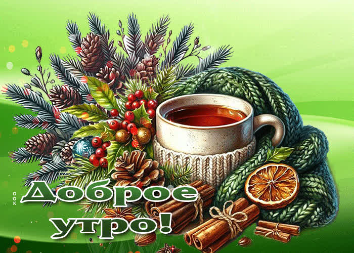 Picture радужная зимняя гиф-открытка доброе утро