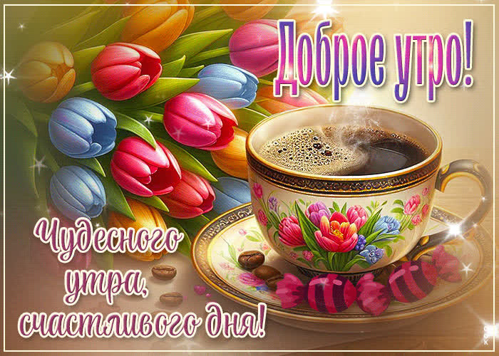 Postcard роскошная весенняя открытка чудесного утра, счастливого дня