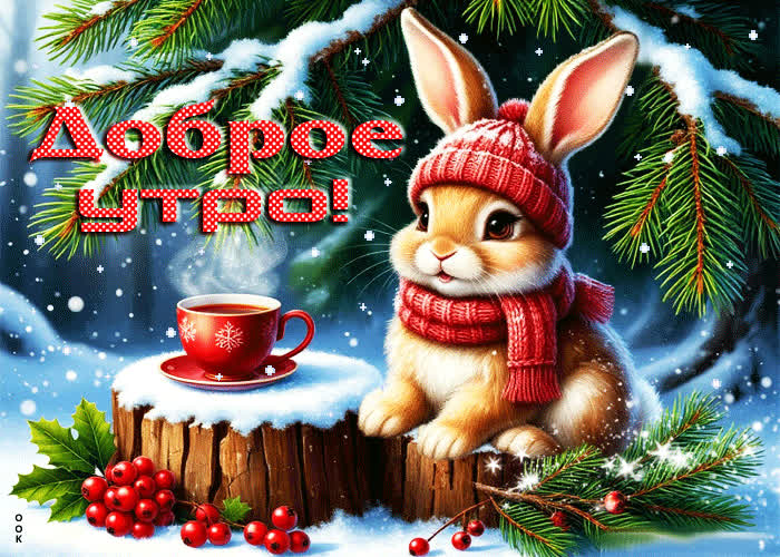 Picture роскошная зимняя гиф-открытка доброе утро