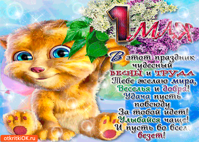 Картинка с 1 мая - тебе желаю мира