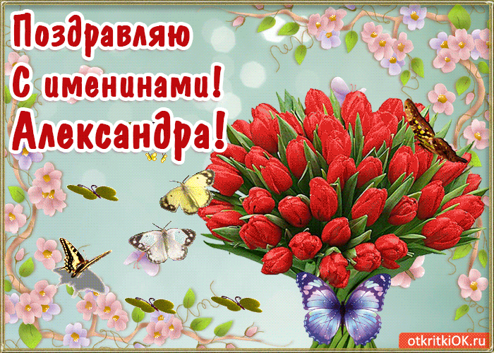 Открытка с днём имени александра