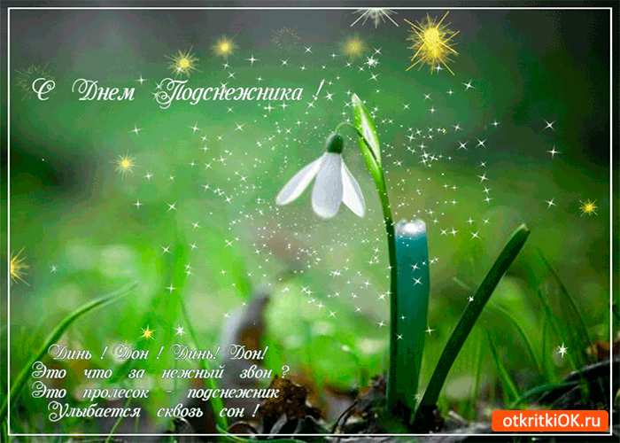 Открытка с днём подснежника тебя
