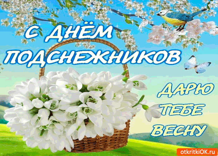Картинка с днём подснежников - дарю тебе весну