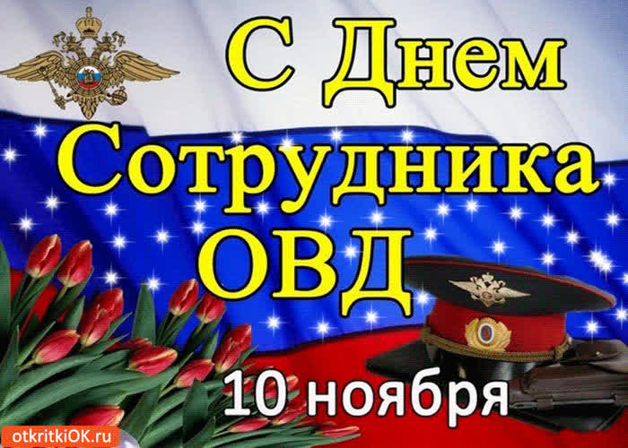 Картинка с днём сотрудника овд! 10 ноября!