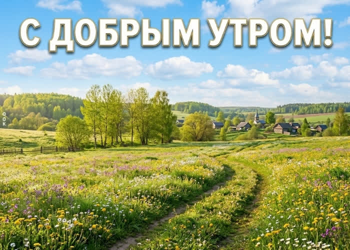 Postcard с добрым утром! пусть удача будет рядом весь день