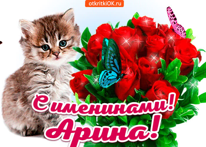 Картинка с именинами арина