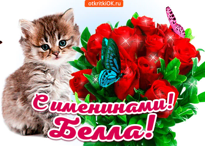 Картинка с именинами белла