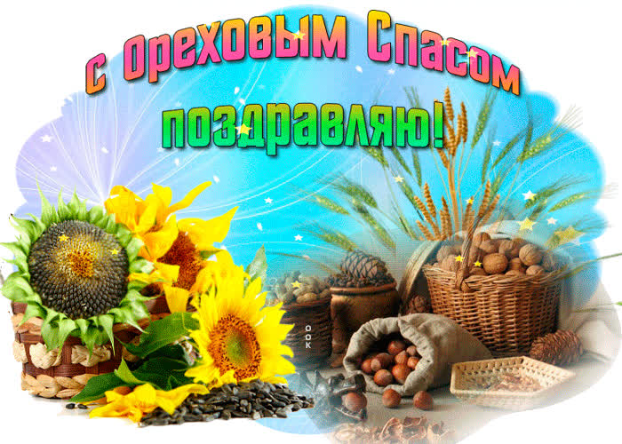 Картинка с ореховым спасом поздравляю
